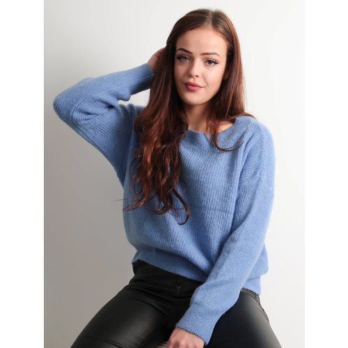 ALEXANDRE LAURENT Soft Mohair Trui Aqua ALEXANDRE LAURENT Soft Mohair Trui Aqua
