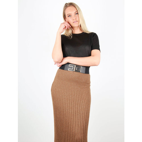 BY CLARA - LADYLIKE FASHION Knitted Short Sleeve Shimmer jumper Black BY CLARA - LADYLIKE FASHION Knitted Short Sleeve Shimmer jumper Black