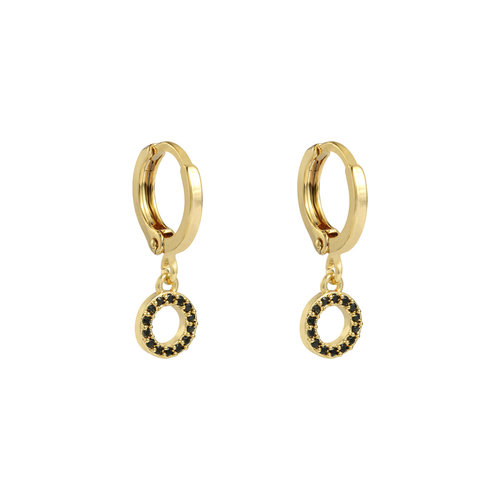 LADYLIKE THE LABEL Earrings Sparkling Circle Gold LADYLIKE THE LABEL Earrings Sparkling Circle Gold