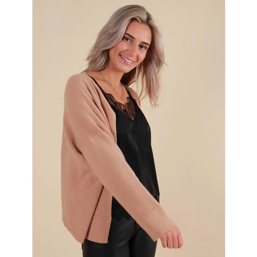 AN'GE Cardigan Levinyle Camel AN'GE Cardigan Levinyle Camel