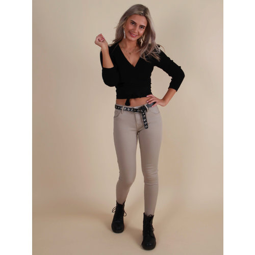 QUEEN HEARTS Skinny Jeans Beige QUEEN HEARTS Skinny Jeans Beige