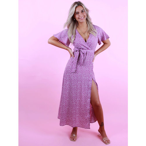 COPPEROSE Dress with White Flowers Purple COPPEROSE Dress with White Flowers Purple