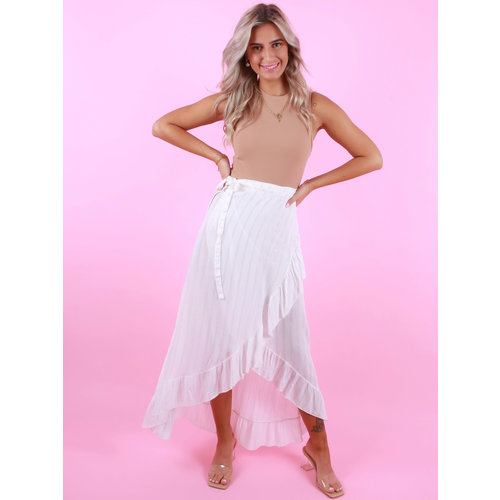 AMBIKA Wikkel Rok Glitter Wit AMBIKA Wikkel Rok Glitter Wit