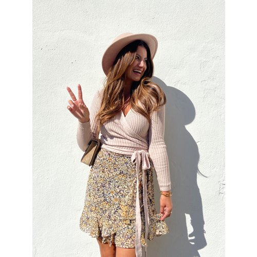 BY CLARA Wrap Skirt Flowers Yellow/Pink BY CLARA Wrap Skirt Flowers Yellow/Pink