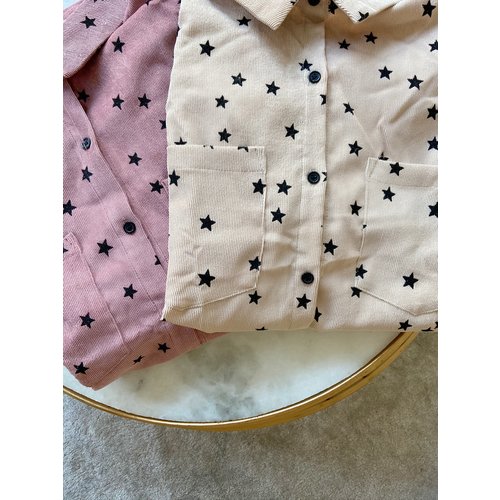 BY CLARA Star Printed Corduroy Blouse Pink BY CLARA Star Printed Corduroy Blouse Pink