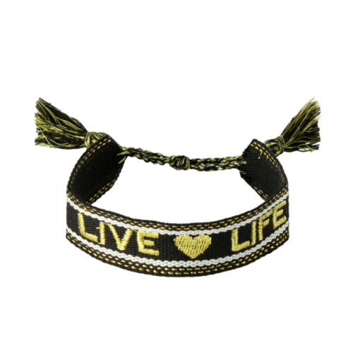 LADYLIKE Bracelet Woven Live Life Black LADYLIKE Bracelet Woven Live Life Black