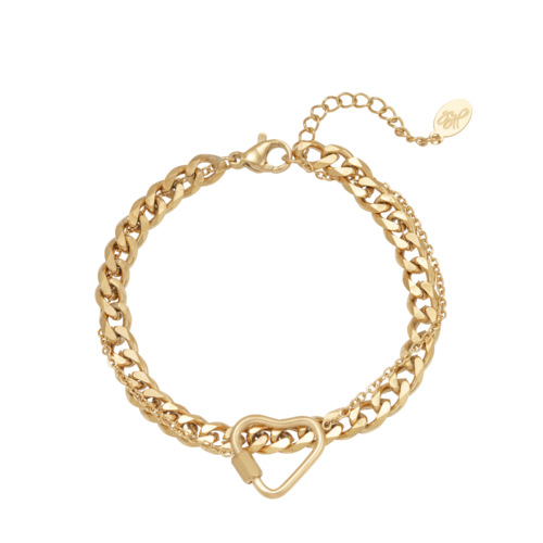 LADYLIKE Bracelet Chained Heart Gold LADYLIKE Bracelet Chained Heart Gold