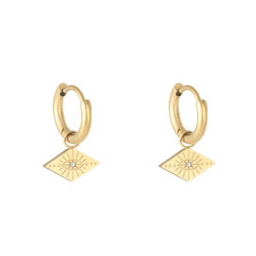 Ladylike Earrings Evil Eye Gold Ladylike Earrings Evil Eye Gold