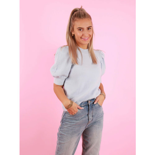 ELENZA Puff Sleeve Jumper Blue ELENZA Puff Sleeve Jumper Blue