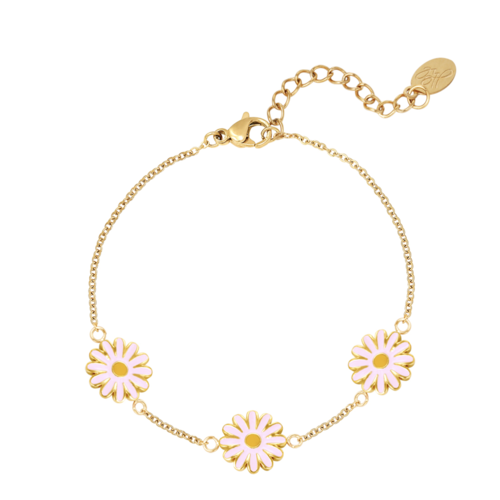 LADYLIKE Bracelet Daisy Gold/Pink LADYLIKE Bracelet Daisy Gold/Pink