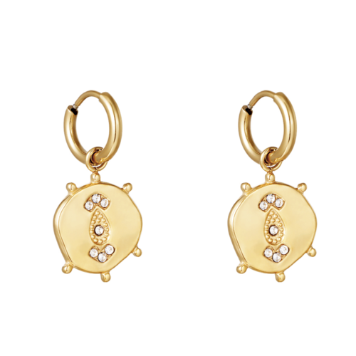 YEHWANG Earrings Funky Coin Gold YEHWANG Earrings Funky Coin Gold