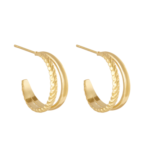 YEHWANG Earrings Double Trouble Gold YEHWANG Earrings Double Trouble Gold