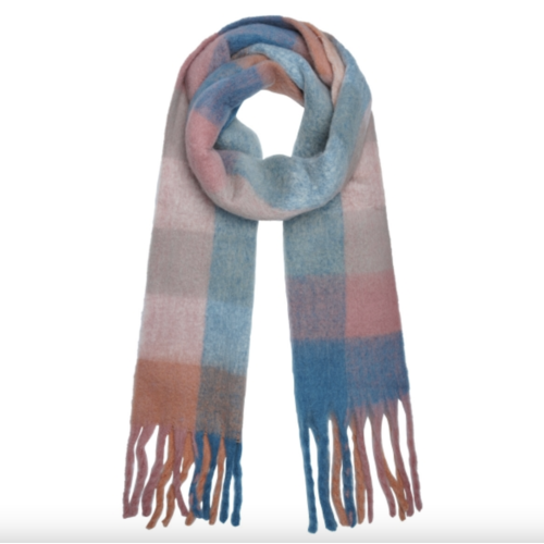 YEHWANG Scarf Soft Checkered Pink YEHWANG Scarf Soft Checkered Pink