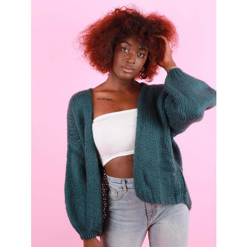 Mika Elles Knitted Cardigan Petrol Mika Elles Knitted Cardigan Petrol