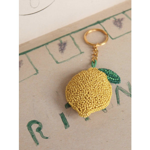 Beaded Lemon Keychain Beaded Lemon Keychain