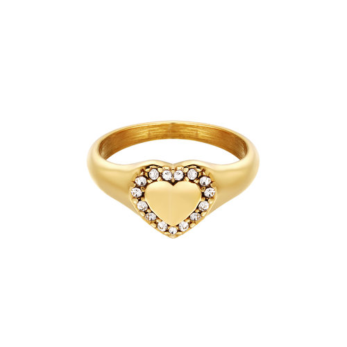 Yehwang Ring Diamond Heart Goud Yehwang Ring Diamond Heart Goud