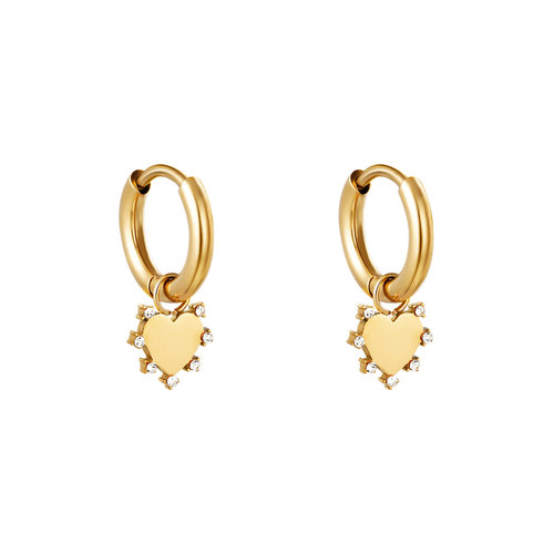 Yehwang Earrings Heart You Gold Yehwang Earrings Heart You Gold