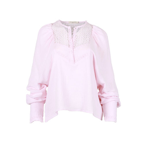 Drôle de Copine Blouse Flower Lace Pink Drôle de Copine Blouse Flower Lace Pink