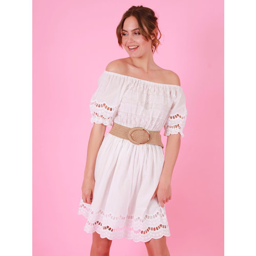 Mili Bijoux Elastic Braided Belt Taupe Mili Bijoux Elastic Braided Belt Taupe