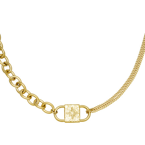 Ketting Chunky Lock Goud Ketting Chunky Lock Goud