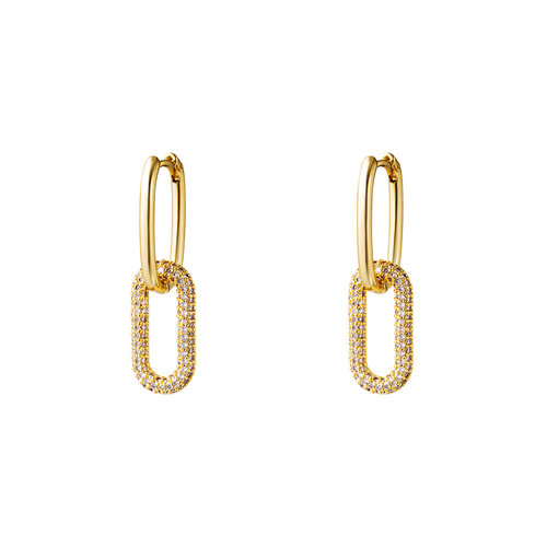 Yehwang Earrings Circle Diamonds Gold Small Yehwang Earrings Circle Diamonds Gold Small