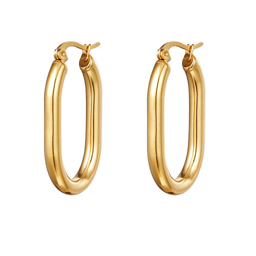 Yehwang Earrings Smooth Oval Gold Yehwang Earrings Smooth Oval Gold
