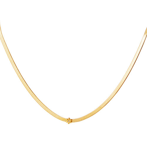 Yehwang Stainless steel necklace with little flower Gold Yehwang Stainless steel necklace with little flower Gold