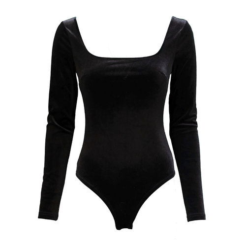 Velvet Bodysuit Black Velvet Bodysuit Black