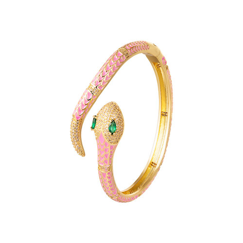 Bracelet Detailed Snake Pink Bracelet Detailed Snake Pink
