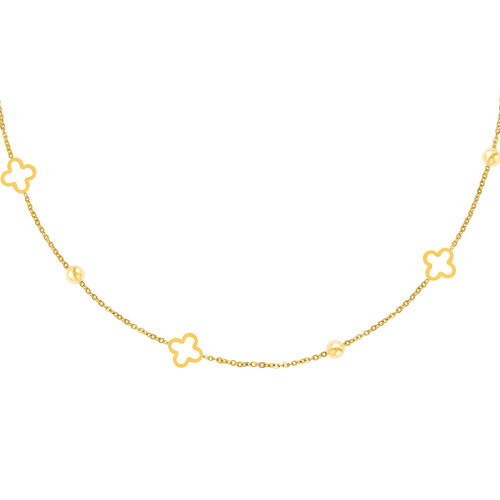 Necklace Open Clovers Gold Necklace Open Clovers Gold