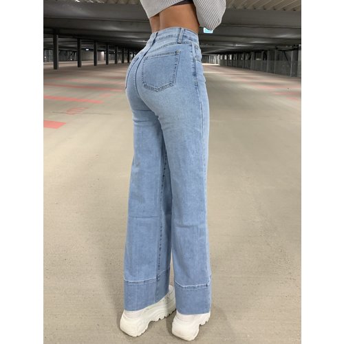 Wide Leg Premium Jeans Blue Wide Leg Premium Jeans Blue