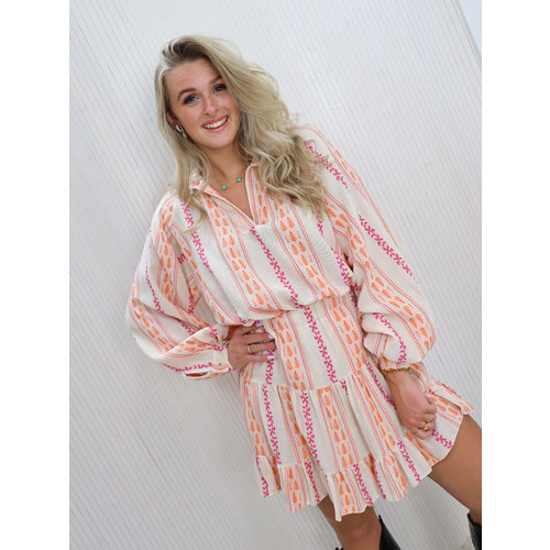 Hillary Blouse Orange/Pink Hillary Blouse Orange/Pink