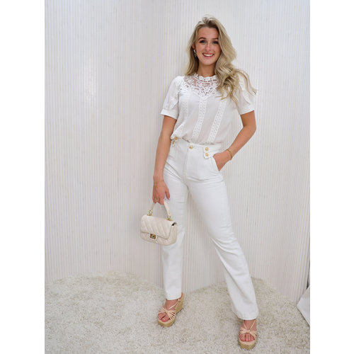 Highwaist Flare Jeans White Highwaist Flare Jeans White