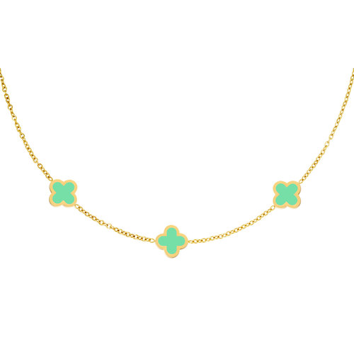 Necklace Colorful Luck Gold/Green Necklace Colorful Luck Gold/Green