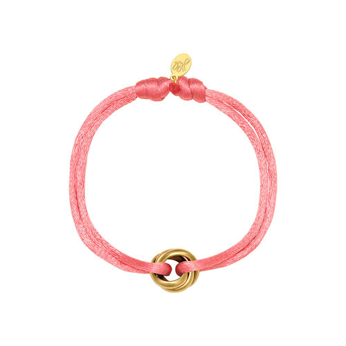 Bracelet Satin Knot Pink&Gold Bracelet Satin Knot Pink&Gold
