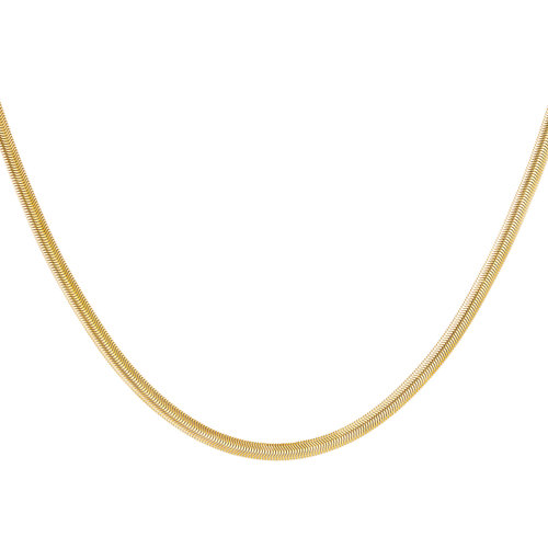 Flat Link Necklace Gold Flat Link Necklace Gold