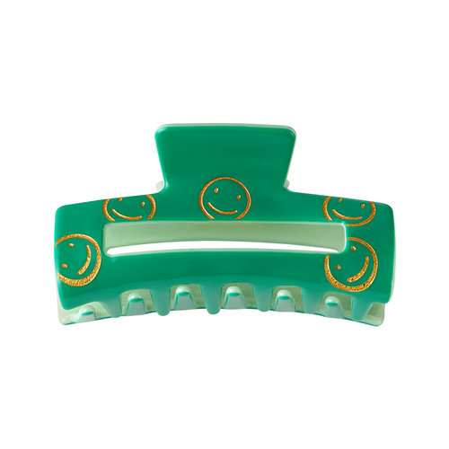Hair Clip Smiley Face Green Hair Clip Smiley Face Green