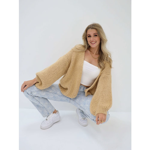 Knitted Cardigan Tortora Knitted Cardigan Tortora