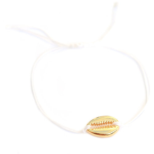 Bracelet with Golden Shell White Bracelet with Golden Shell White