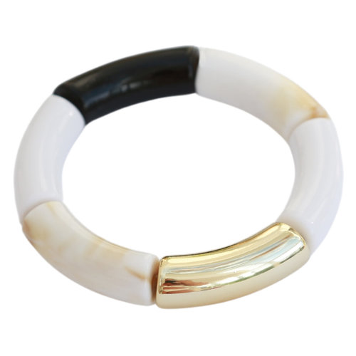 Bracelet Penne Beige White Bracelet Penne Beige White