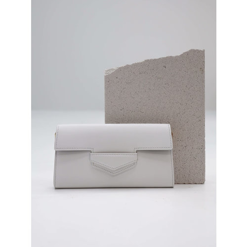 Clutch Leather Bag White Clutch Leather Bag White