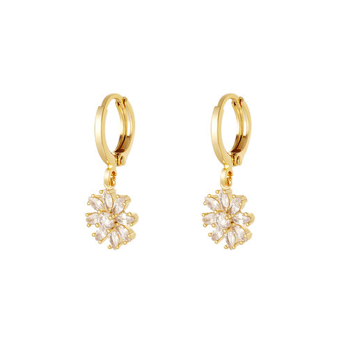 Earrings Flower Gold Earrings Flower Gold