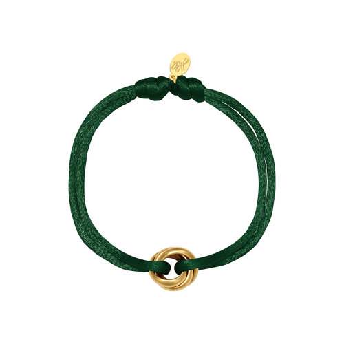 Bracelet Satin Knot Dark Green Bracelet Satin Knot Dark Green