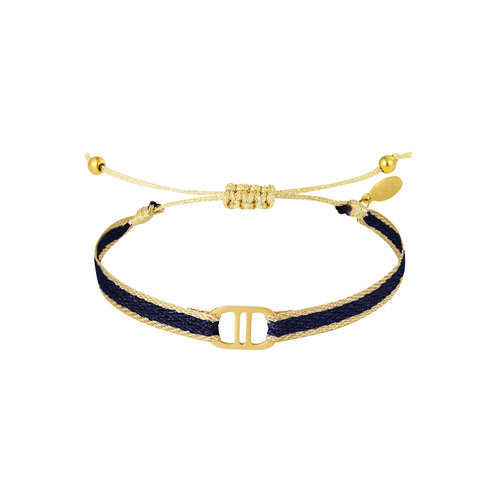 Fabric Bracelet The Good Life Black&Gold Fabric Bracelet The Good Life Black&Gold