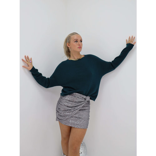 Paillette Skirt Silver Paillette Skirt Silver