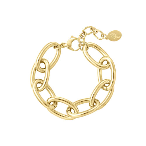 Chunky Chain Bracelet with Large Links Gold Chunky Chain Bracelet with Large Links Gold