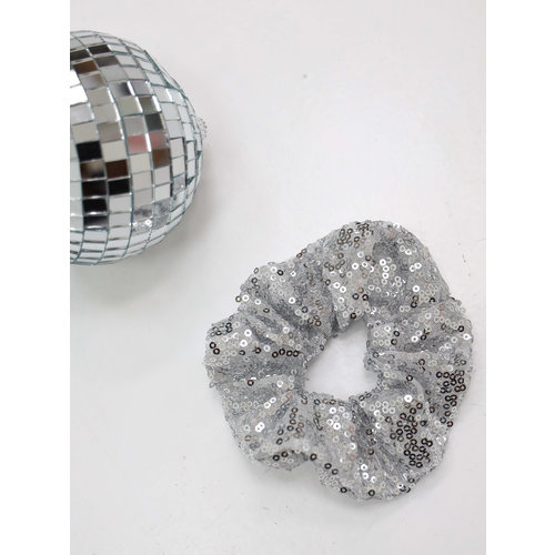Scrunchie Shiny Zilver Scrunchie Shiny Zilver