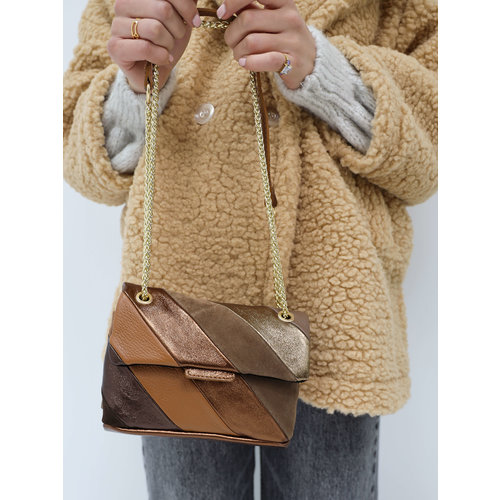 Kleine Regenboog Tas Bruin Suede/Leer Kleine Regenboog Tas Bruin Suede/Leer