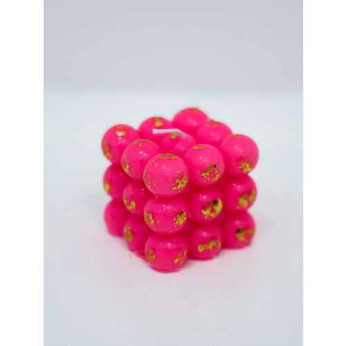 Bubble Candle Fuchsia/Gold Bubble Candle Fuchsia/Gold