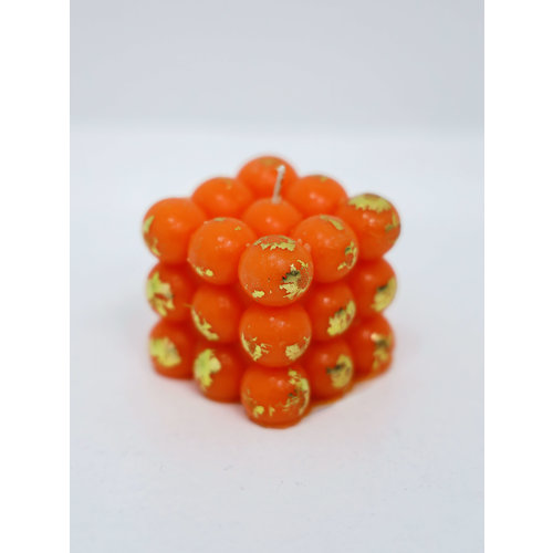 Bubble Candle Orange/Gold Bubble Candle Orange/Gold